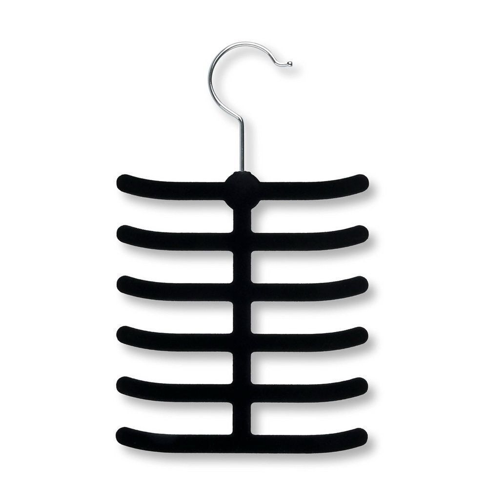 Black velvet tie organizer hanger